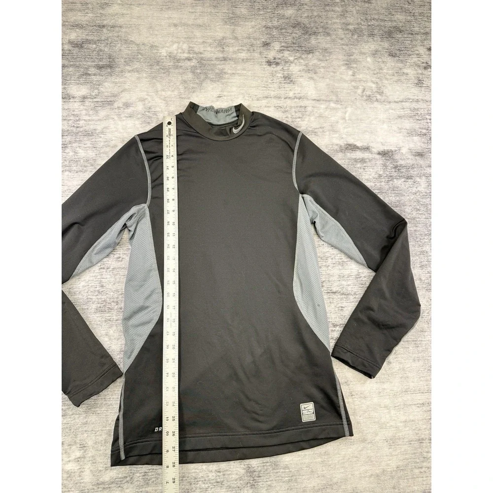 Nike Pro Combat Shirt Men's Small Black Hyperwarm Dri-Fit Athletic Fitted Sports